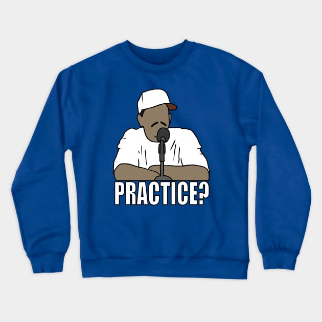 Allen Iverson "Practice?" Crewneck Sweatshirt by rattraptees